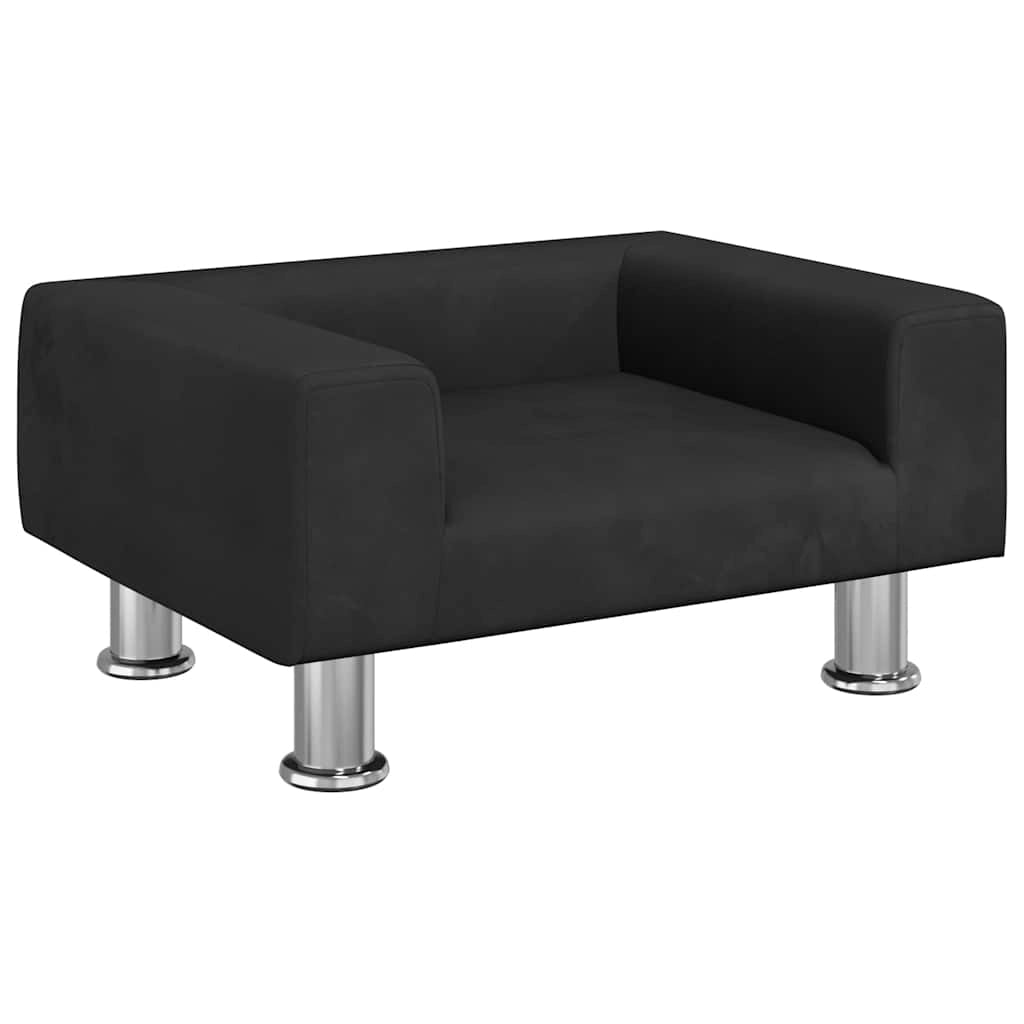 Cuccia per cani comoda 50 x 40 x 26,5 cm velluto nero 02_0042667