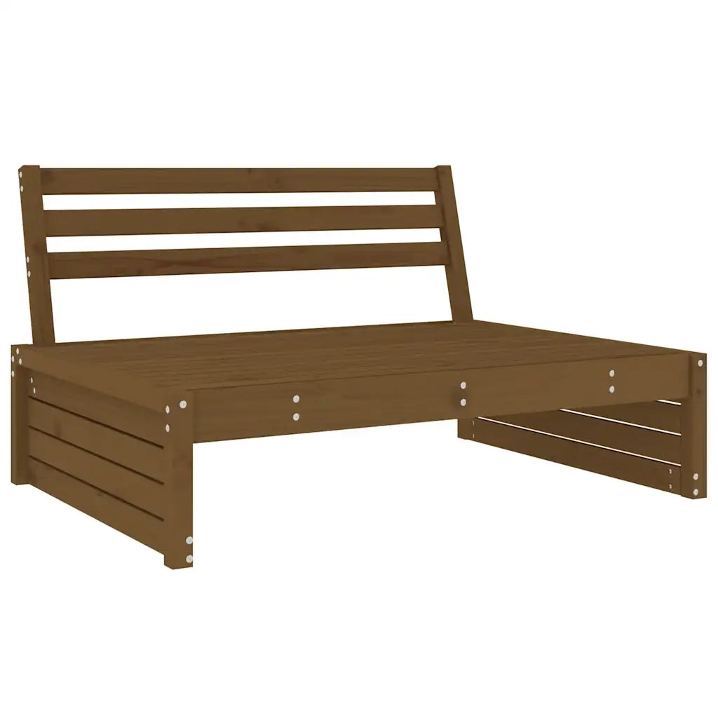 Divano Centrale Marrone Ambra 120x80 cm Legno Massello di Pino 825761