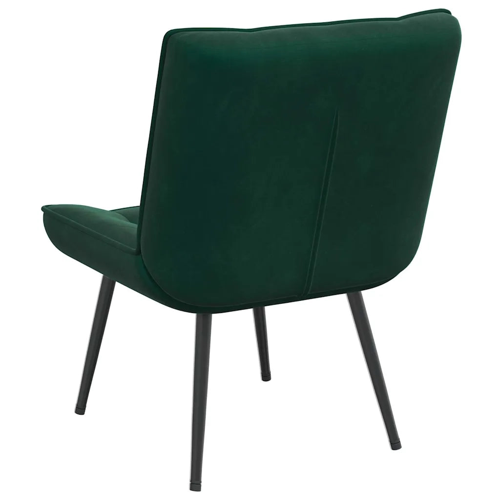 vidaXL Sedia Relax 64x74x84 cm Verde Scuro in Velluto