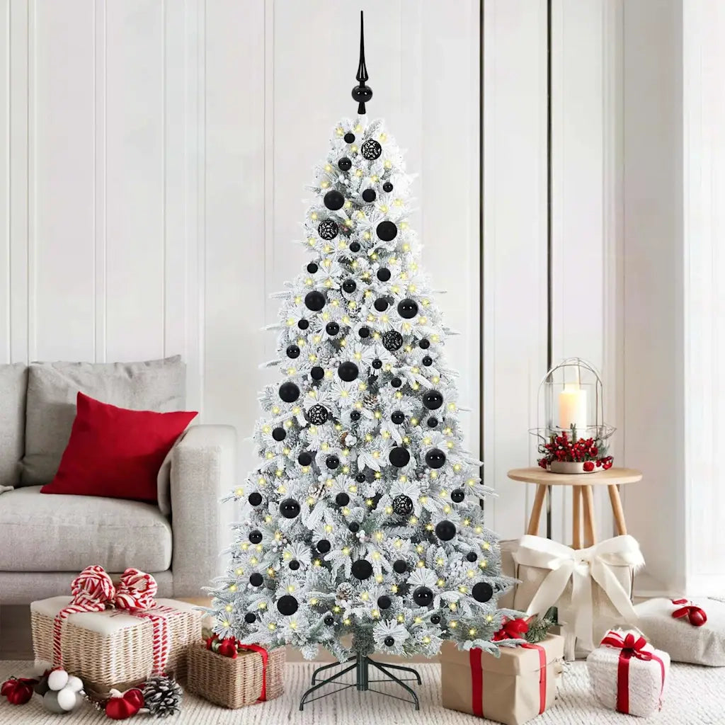Albero di Natale Artificiale con Rami Pieghevoli Bianco 180 cm 3397485