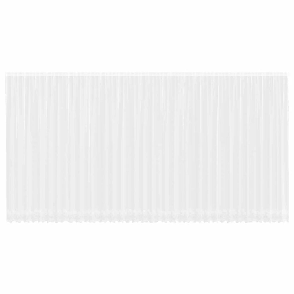 Tenda in Pizzo con tende Bianco 260 x 900 cm Poliestere 4107966