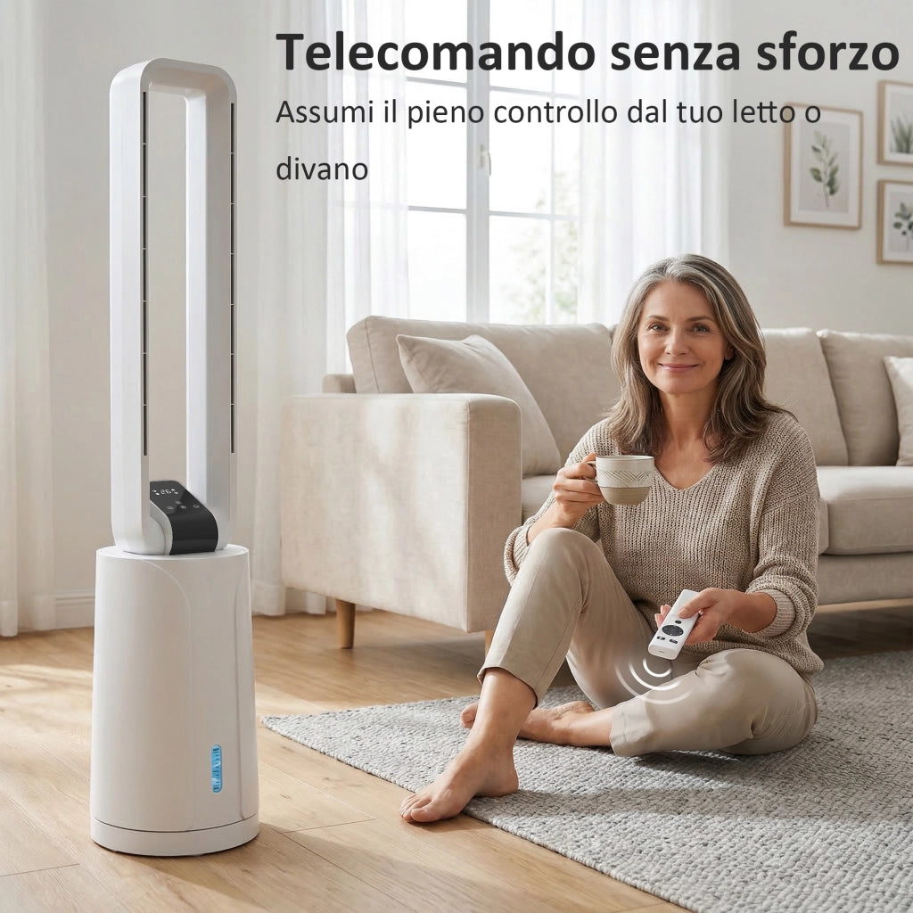 Raffrescatore Evaporativo con Timer 15H ¨C Xylo ¨C 109.5 cm, Bianco