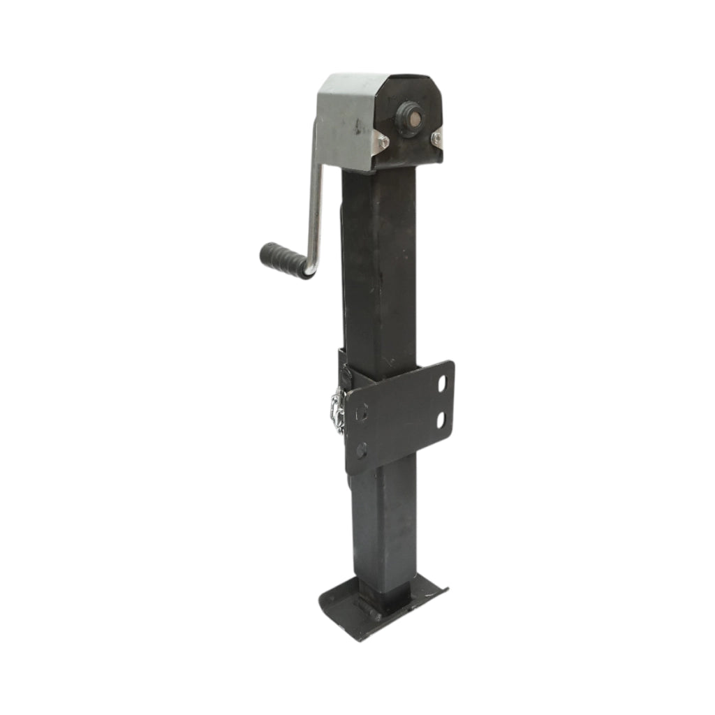 Piede di supporto per rimorchio regolabile con manovella, 64 cm, fissaggio laterale, carico massimo 4000 kg