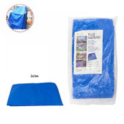 Trade Shop - Telo Telone Copertura Impermeabile Blu Multiuso Antistrappo Misura 2x3 Mt 69436 -