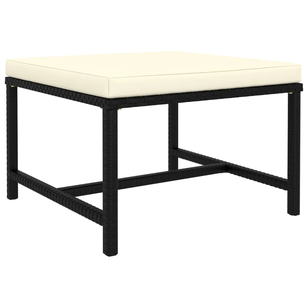 Set Divani da Giardino 5 pz con Cuscini in Polyrattan Nero 3059780