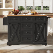 Carrello servitore pieghevole 147x70x93 cm; multifunzionale; in MDF e metallo nero