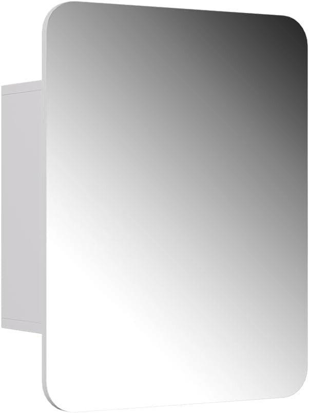 Specchio contenitore bagno Zino, Bianco, 65 x 50 cm con ripiani, Ordine ed eleganza per ogni bagno