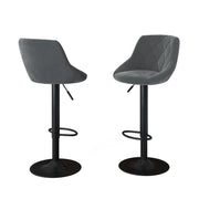 Set di 2 sgabelli da bar Sena Grigio/Nero 47.5 x 84 cm Vicco