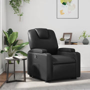 Divano Sedia-Poltrona reclinabile nera in similpelle 539657