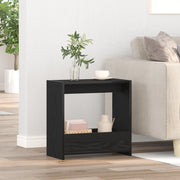 Tavolino Nero Faggio 50x26x50 cm Legno Ingegnerizzato