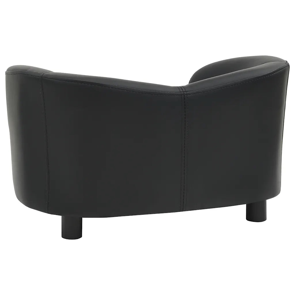 Divano per Cani-Sofa per animali domestici-Divanetto Nero 67x41x39 cm in Similpelle