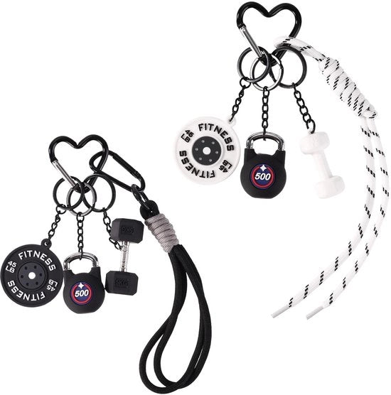 Set di Chiavi da Allenamento 2 Pezzi - Chiavi da Allenamento per Dumbbell/Kettlebell/Barbell - PVC/Metallo - Accessori da Palestra