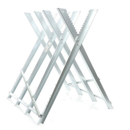 Cavalletto taglialegna pieghevole per sega con 4 supporti dentellati per tronchi max 100kg