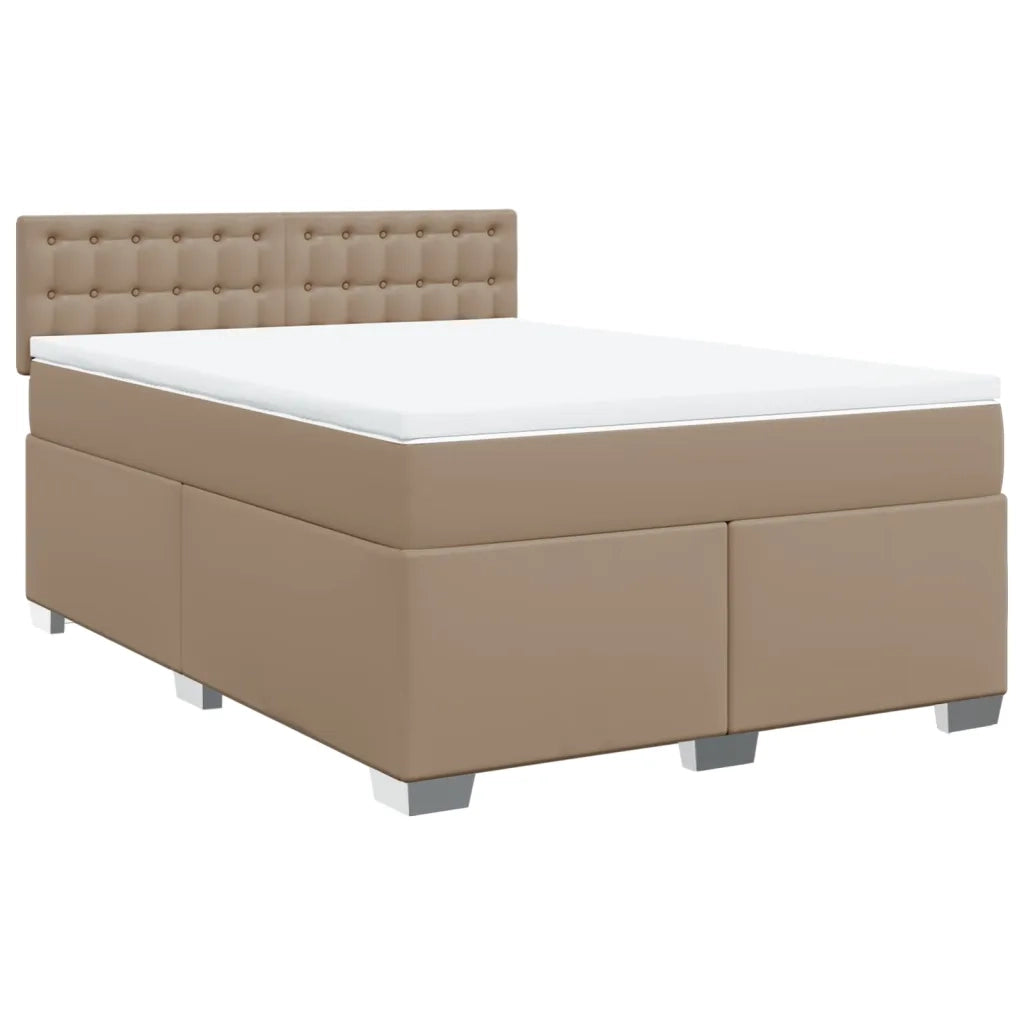 Giroletto a Molle con Materasso Cappuccino 160x200cm Similpelle