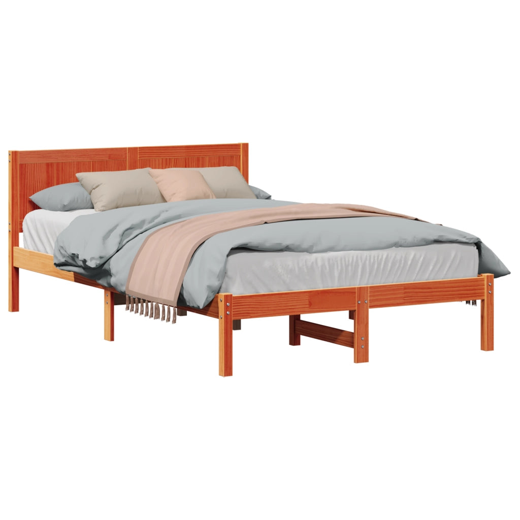 Struttura Letto in Pino Massello Marrone cerato 120 x 190 cm