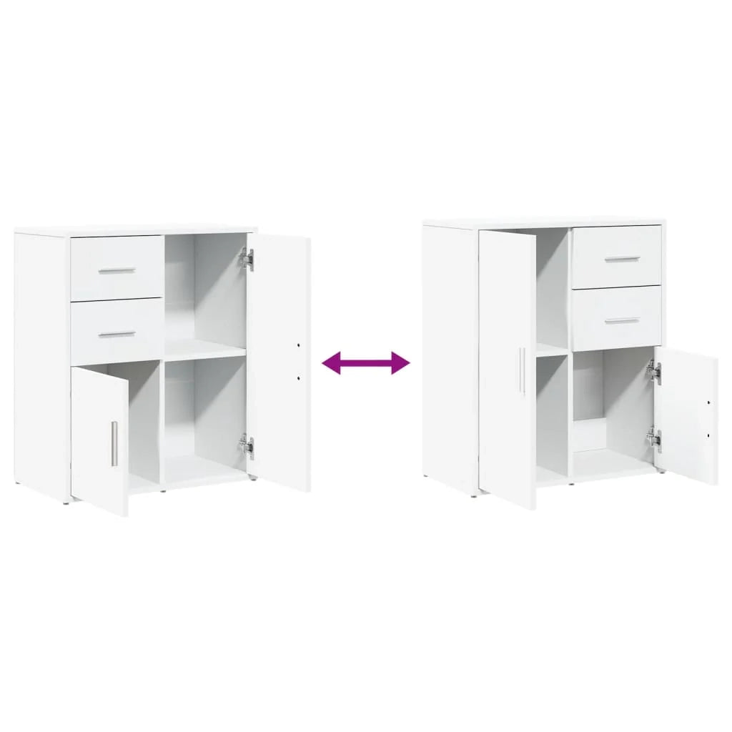 Buffet credenza cassettiera armadio mobile contenitore organizer per cucina soggiorno salotto 60 x 31 x 70 cm legno ingegnerizzato bianco 02_0030342