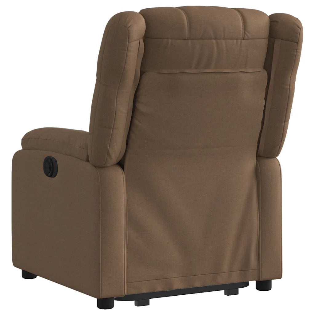 Poltrona Alzapersona Reclinabile Elettrica Marrone Tessuto 3205230