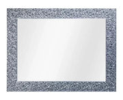Mobili2g - specchiera foglia argento brillante rettangolare- misure: l.65 x h.85 x p.4