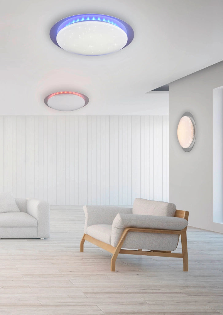 Plafoniera da Interno a LED in Plastica Bianco
