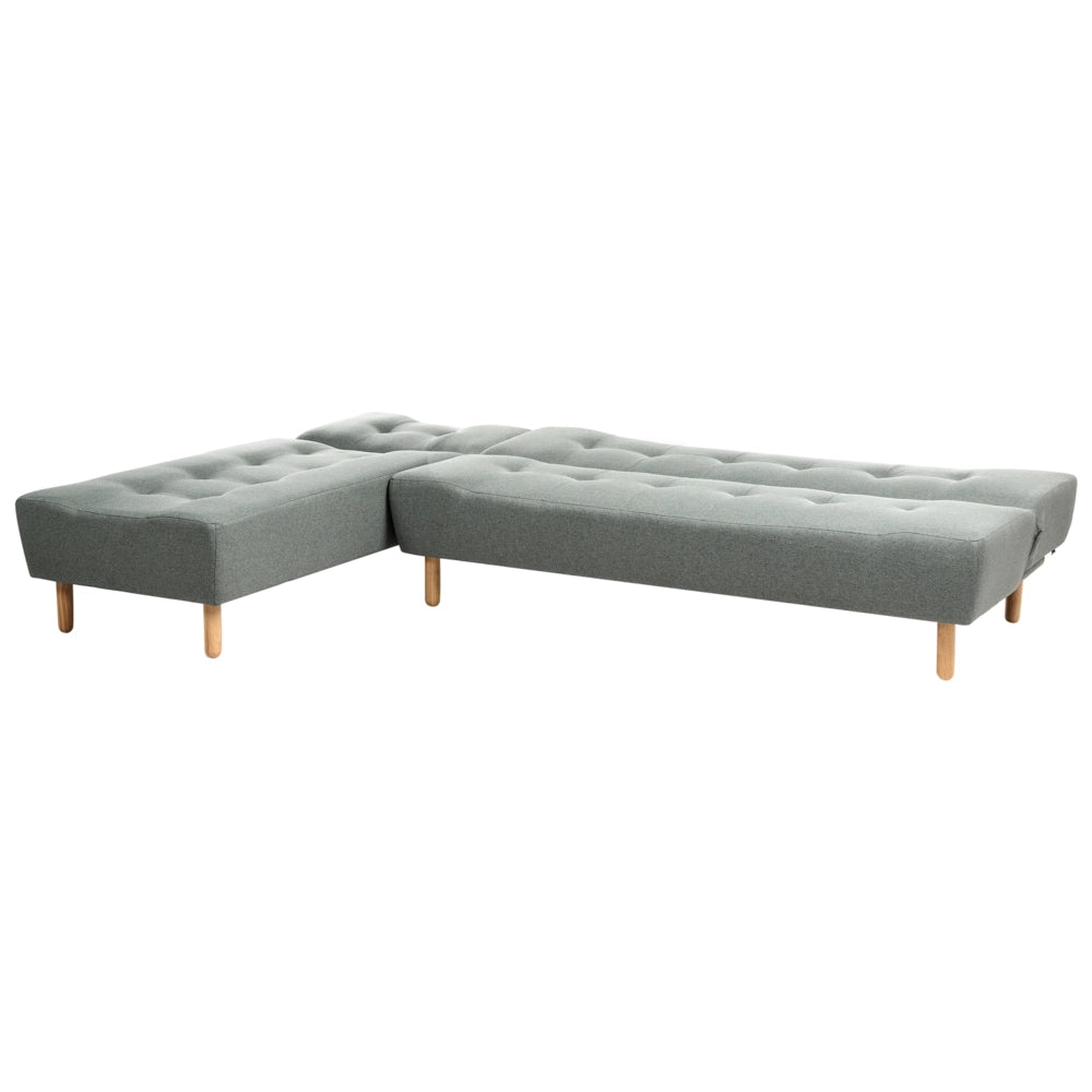 Divano letto angolare modulare 4 posti Chaise Longue reclinabile Verde versione destra