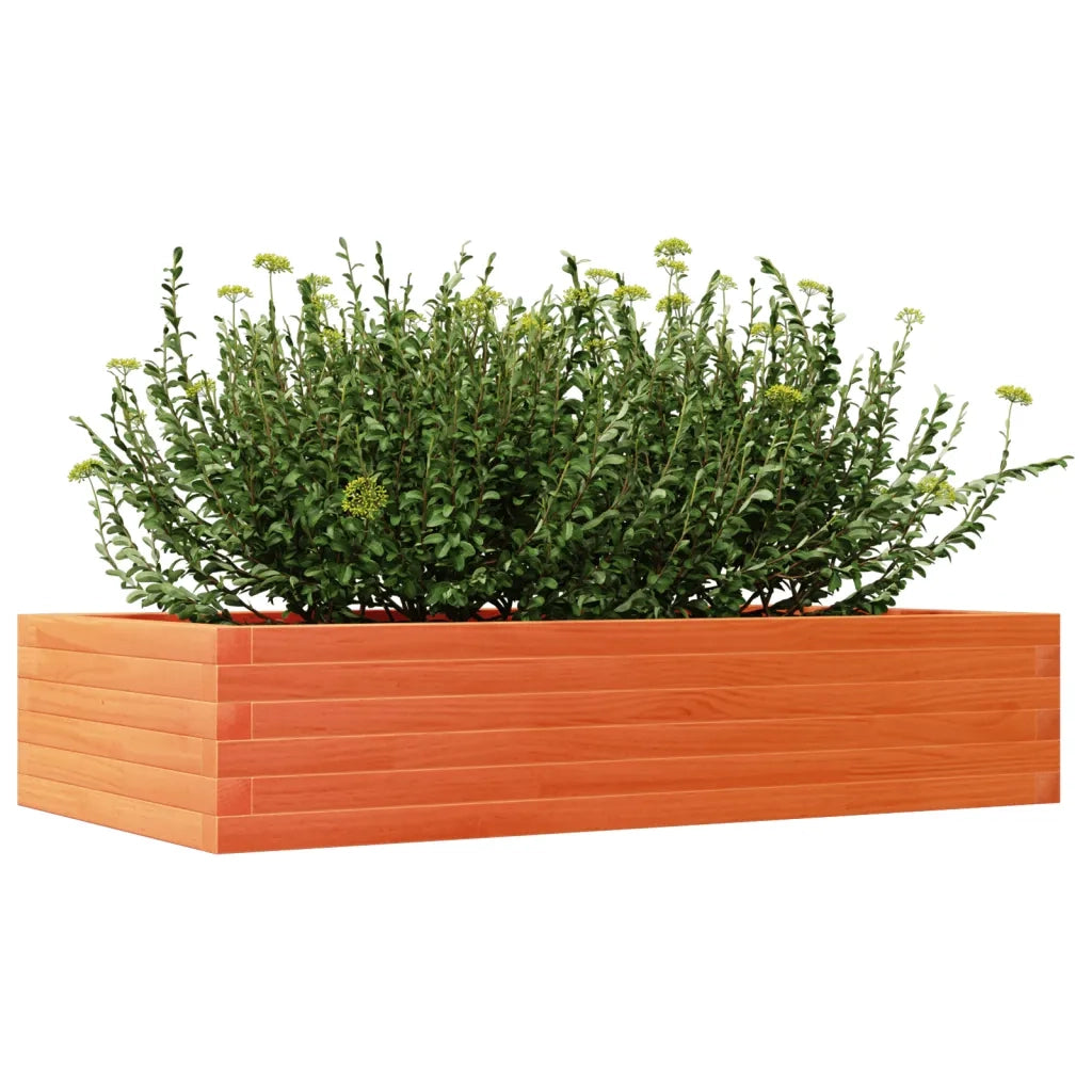 Fioriera Giardino Marrone Cera 110x60x23 cm Legno Massello Pino 847240