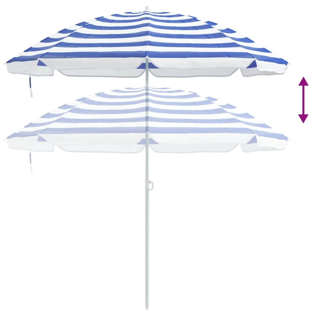 Ombrello da giardino-Ombrellone da spiaggia Poliestere 170T Blu e Bianco