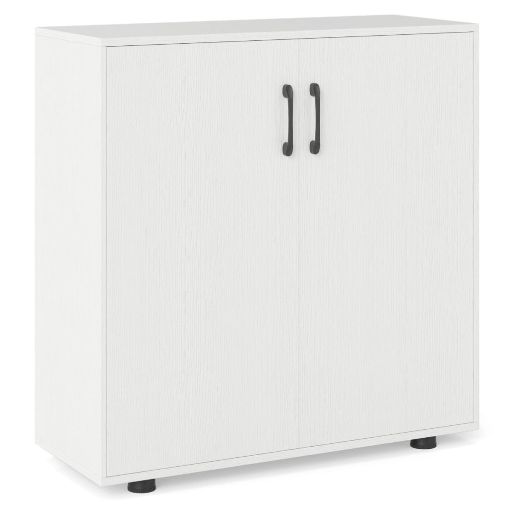 Armadio a 2 porte con ripiano regolabile a 5 posizioni, Armadio d¡¯accento moderno per cucina Bianco