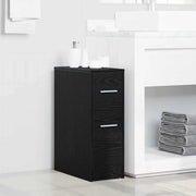 vidaXL Mobile da bagno slim Rovere nero 22 x 44 x 61.5 cm