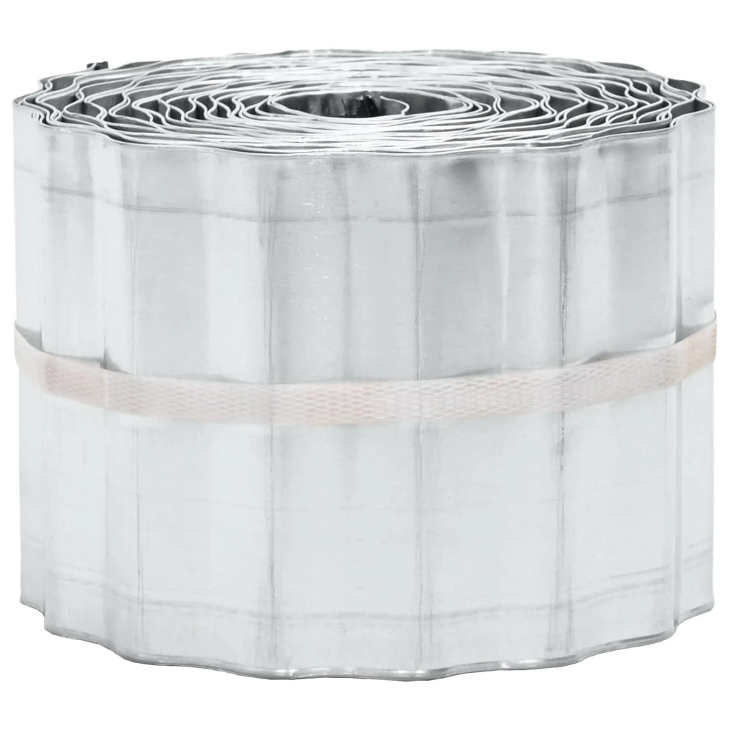 Bordura per Prato 5 m x 25 cm Acciaio zincato Argento 42030136