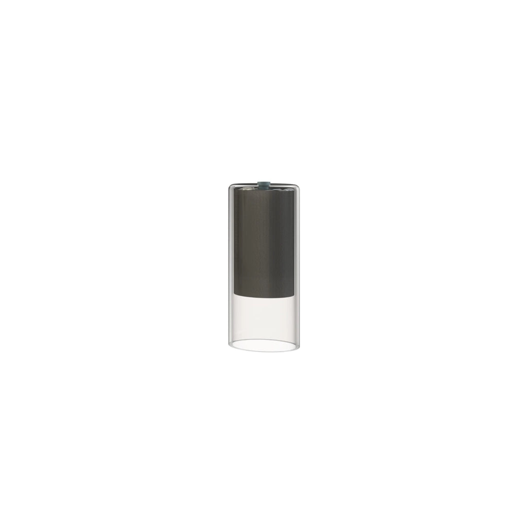Paralume vetro trasparente tubo nero 15 cm Nowodvorski Cylinder S