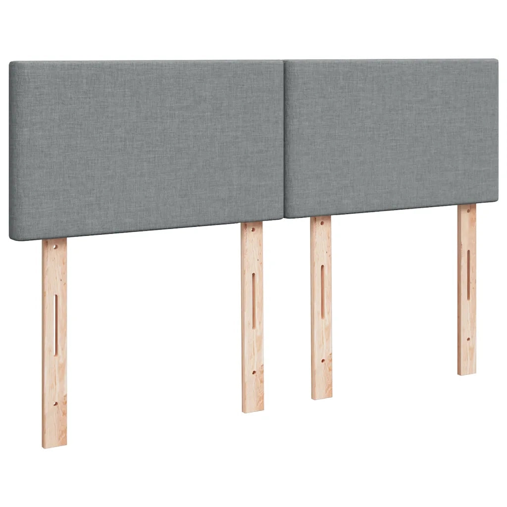 Giroletto a Molle con Materasso Grigio Chiaro160x200 cm Tessuto