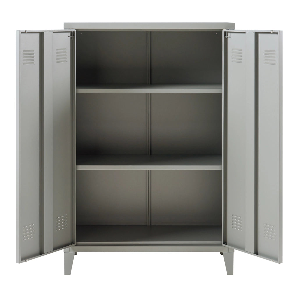 Armadietto da Ufficio Oripää in Acciaio 110 x 75 x 33 cm Grigio Scuro [en.casa]