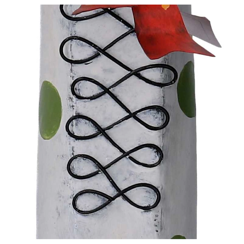 Pattini metallo verde e bianco cm 30x11,5h38,1