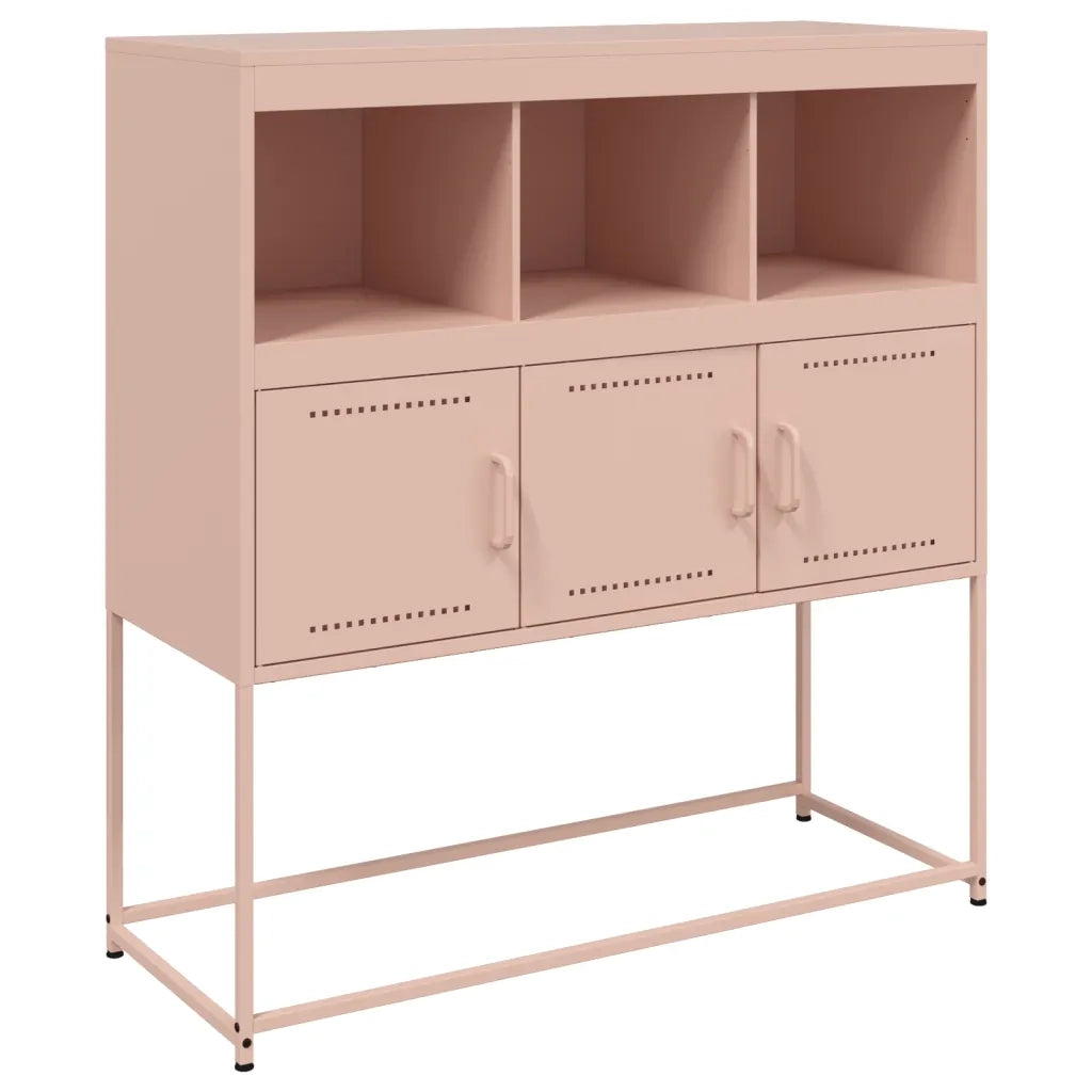 vidaXL Credenza Rosa 100,5x39x107 cm in Acciaio