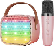 Microfono Karaoke Portatile con Illuminazione - Macchina Karaoke Bluetooth Portatile per Bambini e Adulti