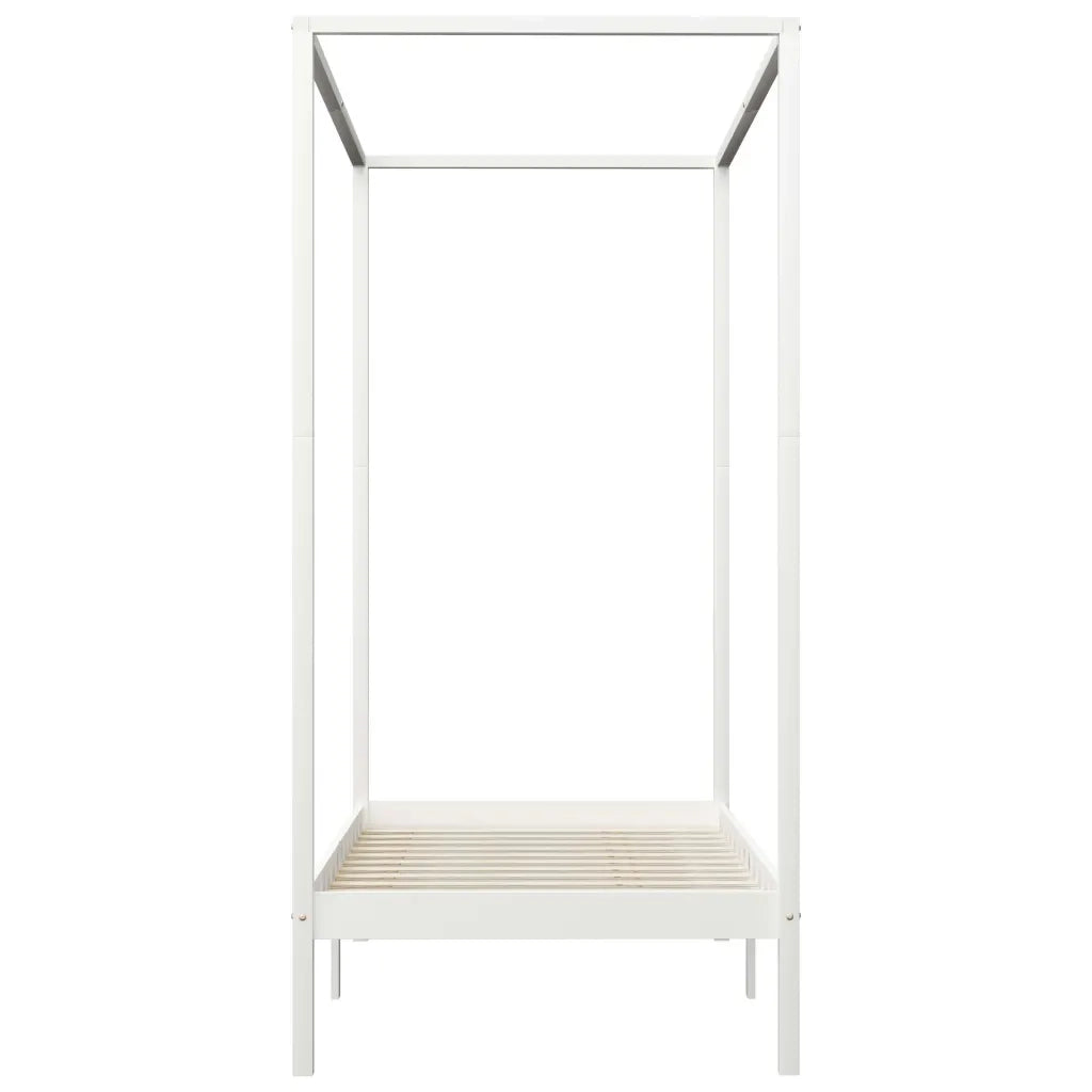 Giroletto Baldacchino senza Materasso 100x200 cm Legno Bianco 283263