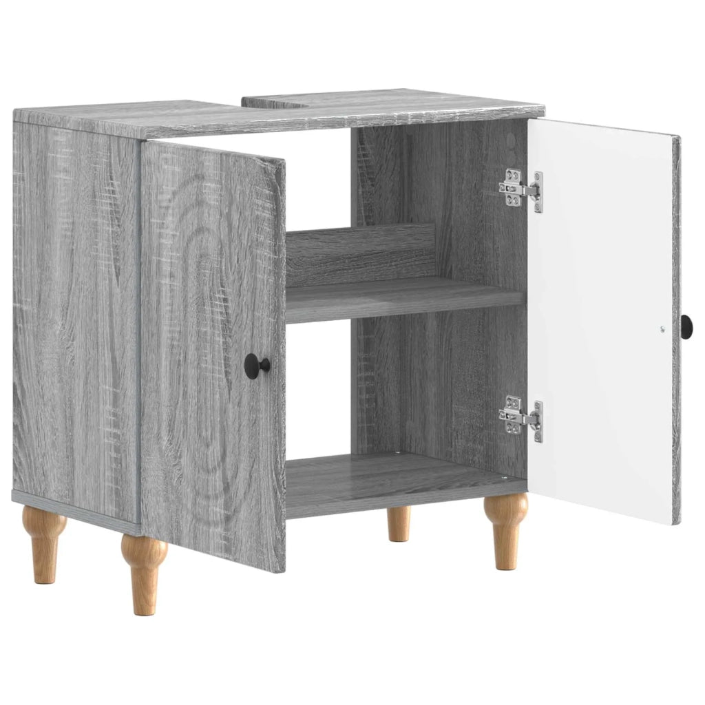 Armadio per Lavabo da Bagno ALKMAAR Sonoma grigio 896131