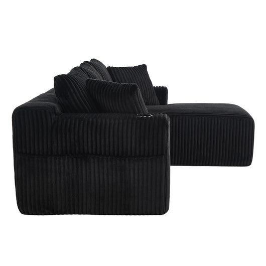 Set modulare divano - Xylo - 2 posti + chaise longue, velluto