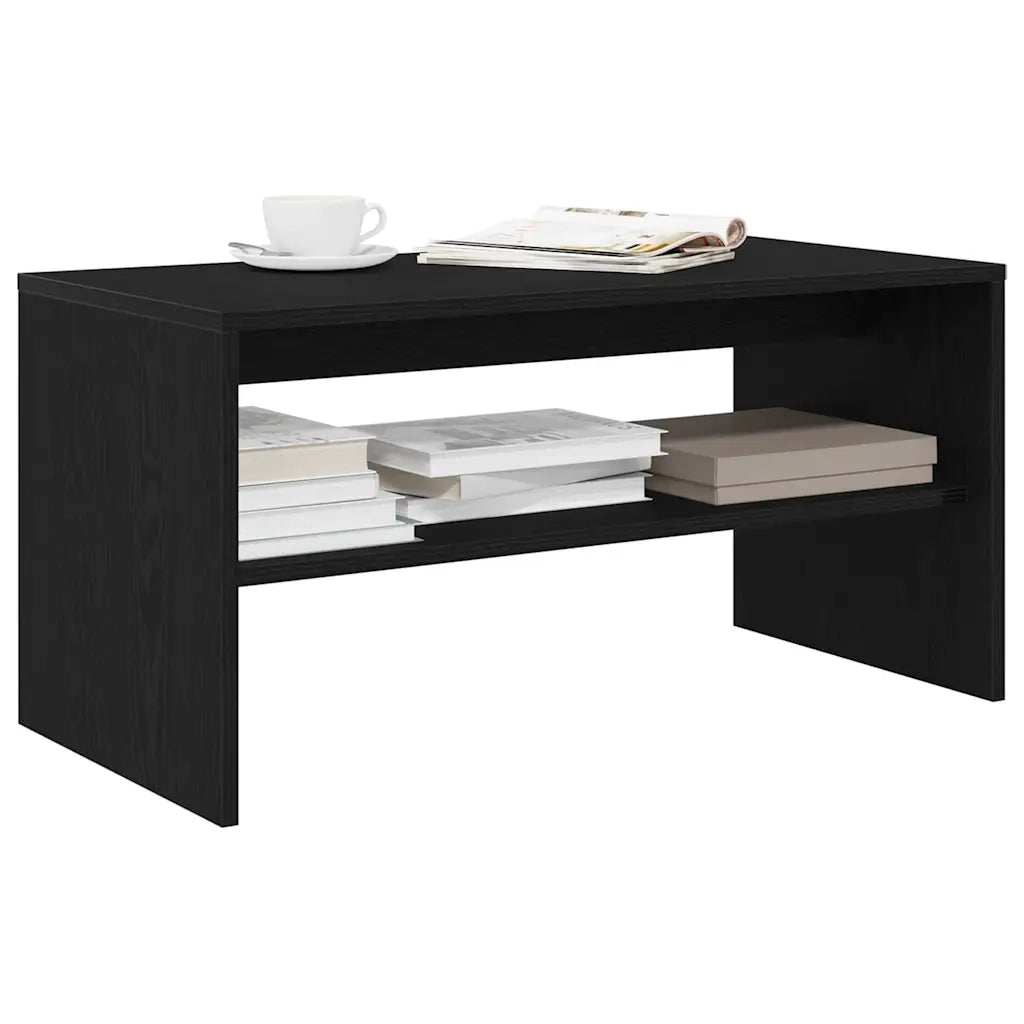 Mobile Porta TV-Mobile per TV-Credenza TV Rovere Nero 80x40x40 cm in Legno Multistrato 348214