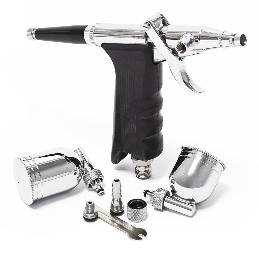 Aerografo doppia azione mod.116 con serbatoi 10ml 7ml e adattatore, Aeropenna per aerografia