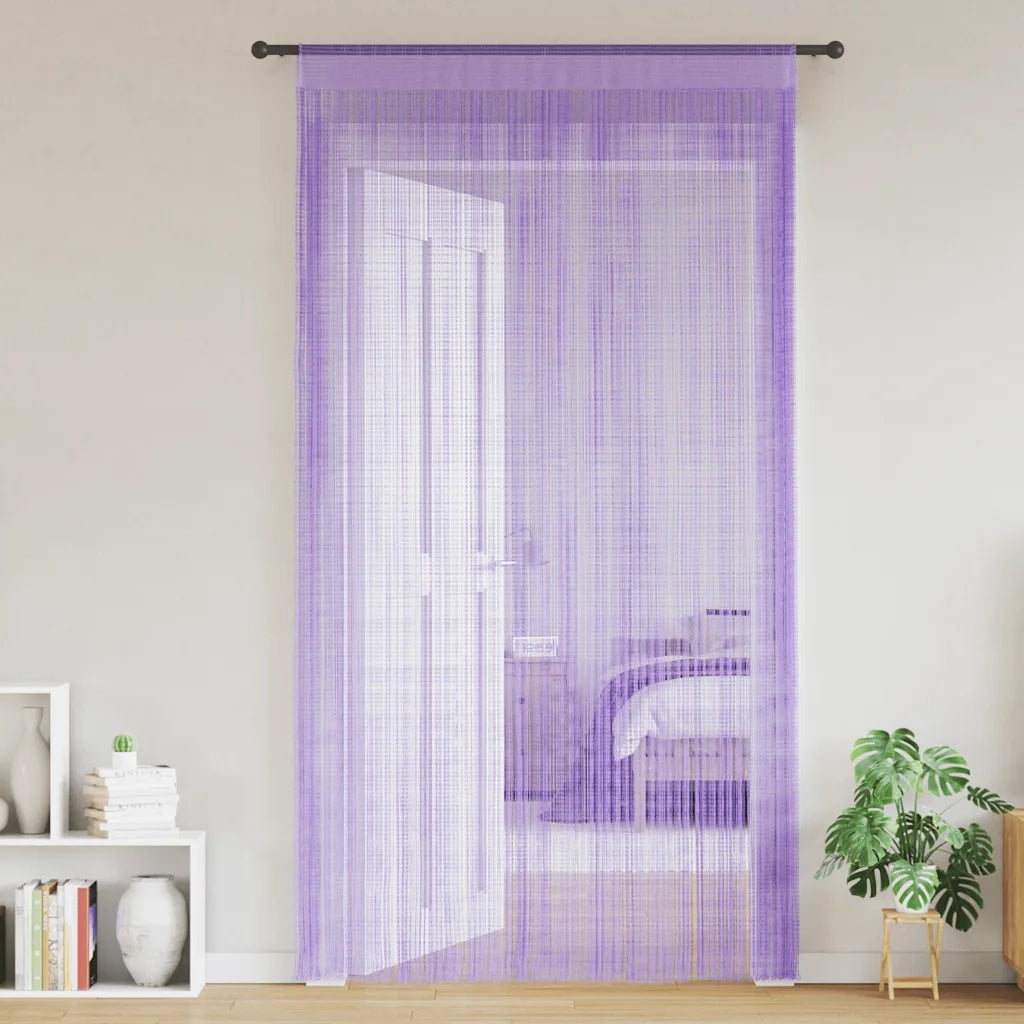 vidaXL Tende a Filo 2 pz Viola 140x250 cm