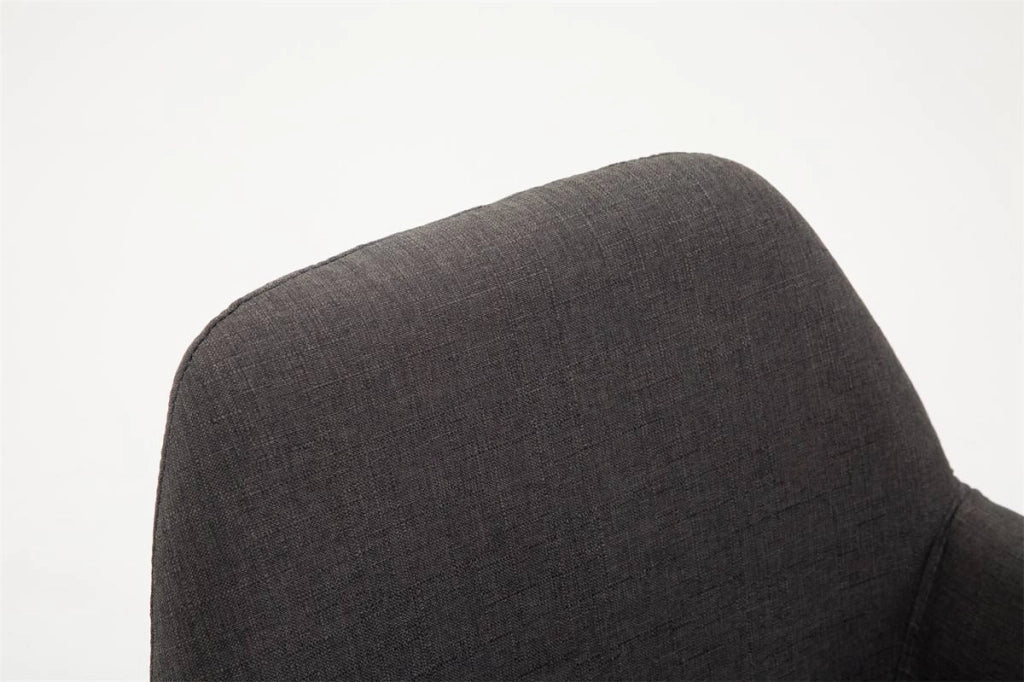 Set 2 Sgabelli Braga in tessuto grigio scuro,nero