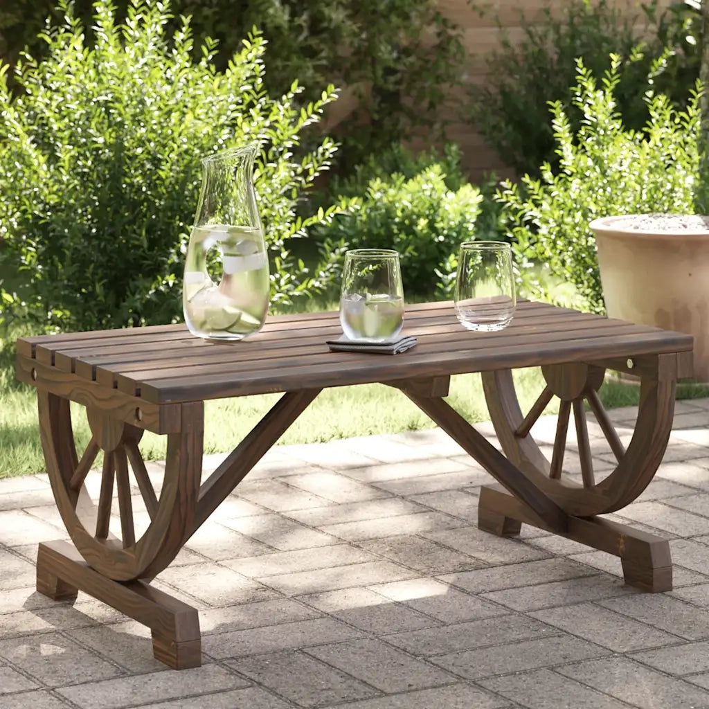 Tavolino da Giardino-Tavolo da Esterno-Tavolino da Patio 90x50x40 cm in Legno Massello di Abete 346077