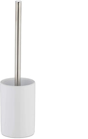 Porta scopino in ceramica con scopino e testina intercambiabile manico tondo in metallo 36 cm bianco 13_0002144_2