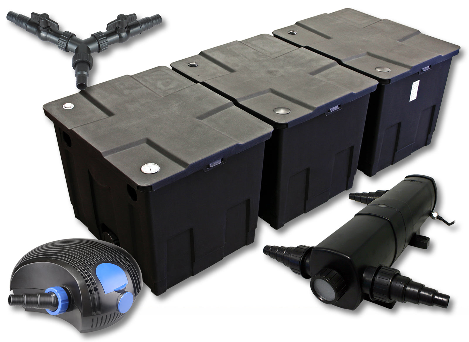 set per laghetti filtro 90000l chiarificatore 24W pompa 100W ECO