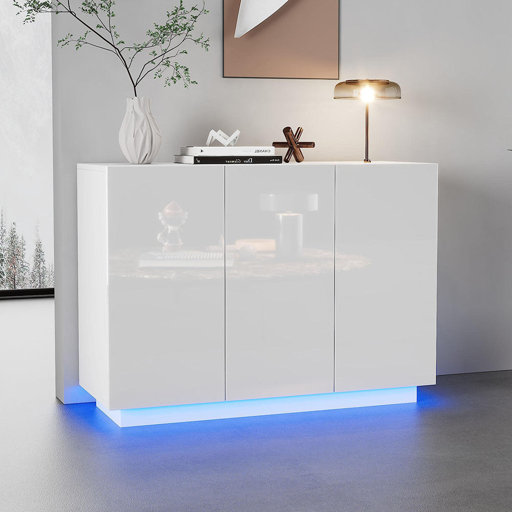 Credenza ingresso - Xylo - 120x40x75cm LED bianco