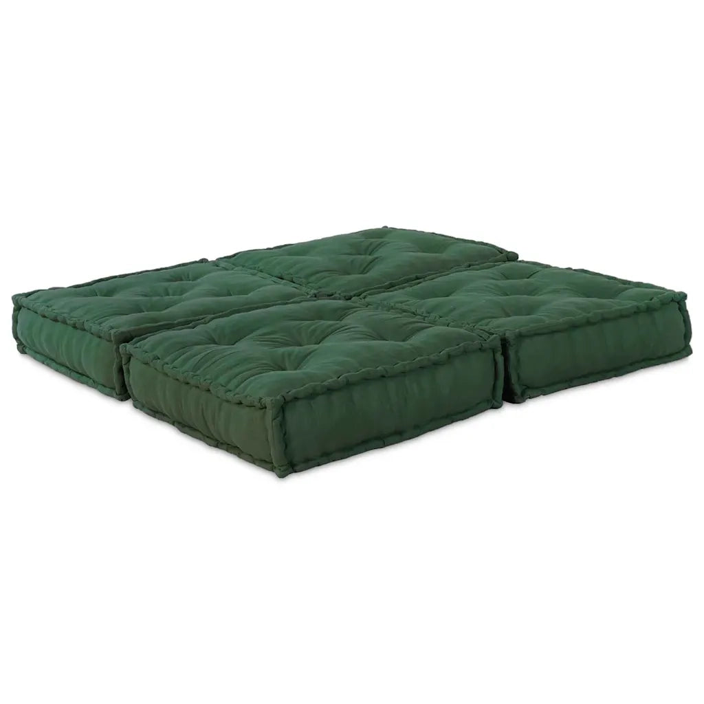 vidaXL Cuscino 2 pcs Verde 70 x 70 x 36 cm Poliestere