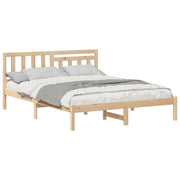 Letto matrimoniale | Letto per adulti | Struttura del letto Marrone 150 x 200 cm Pino massello