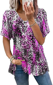 T-shirt estivo per donne - L - Blu - Maniche corte - Comfortevole