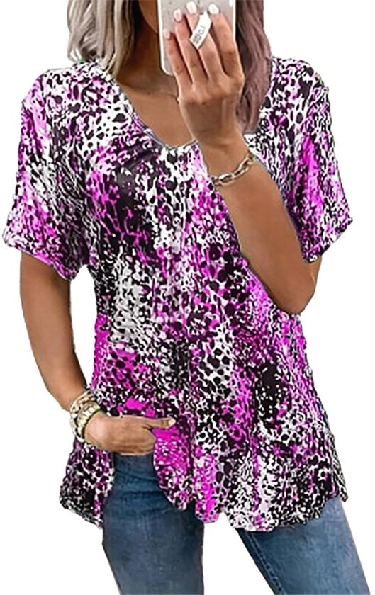 T-shirt estivo per donne - L - Blu - Maniche corte - Comfortevole